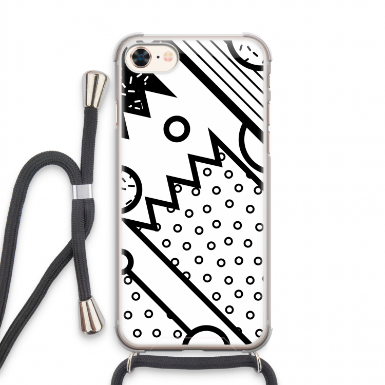 Pop Art #4: iPhone 8 Transparant Hoesje met koord