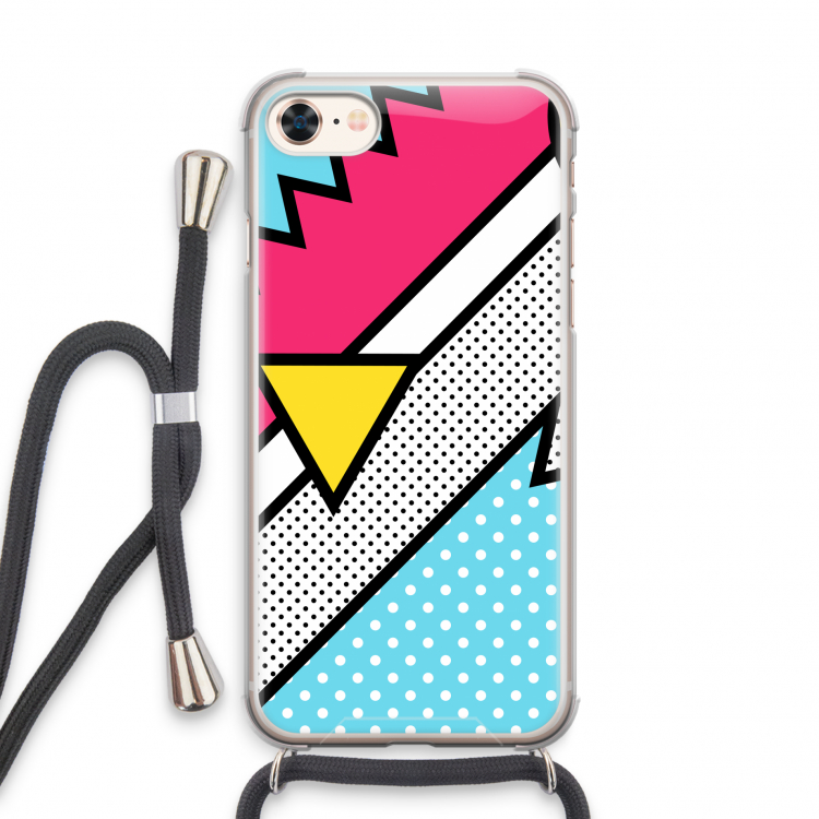 Pop Art #3: iPhone 8 Transparant Hoesje met koord