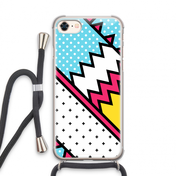 Pop Art #2: iPhone 8 Transparant Hoesje met koord