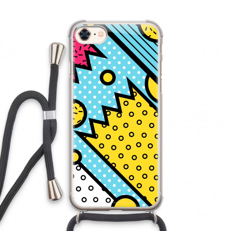 Pop Art #1: iPhone 8 Transparant Hoesje met koord