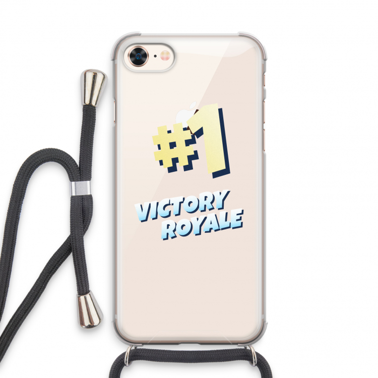 Victory Royale: iPhone 8 Transparant Hoesje met koord
