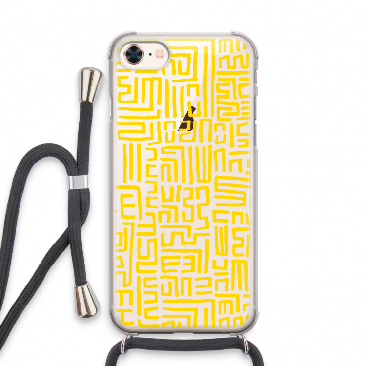 Majorelle Blue Print: iPhone 8 Transparant Hoesje met koord