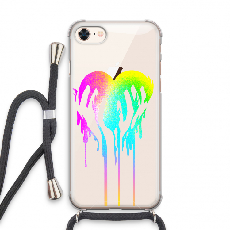 Hold My Heart: iPhone 8 Transparant Hoesje met koord