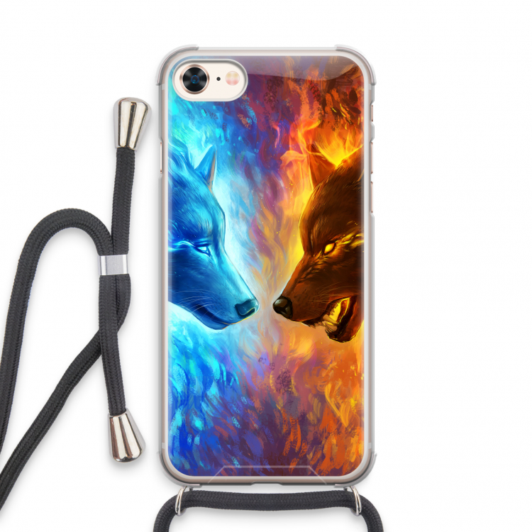 Fire & Ice: iPhone 8 Transparant Hoesje met koord
