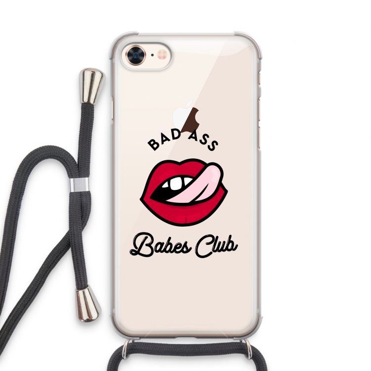 Badass Babes Club: iPhone 8 Transparant Hoesje met koord
