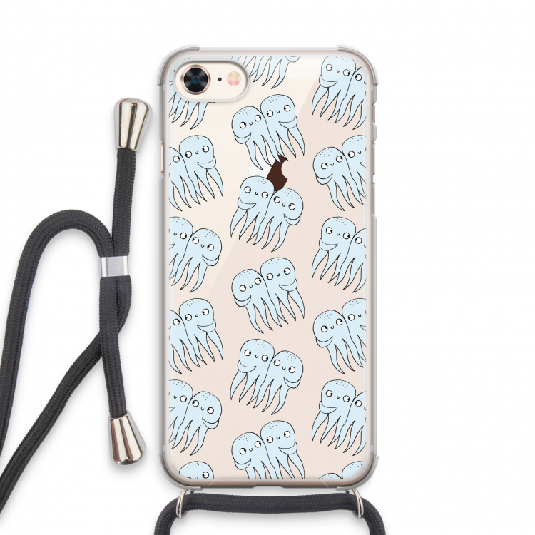 Octopussen: iPhone 8 Transparant Hoesje met koord