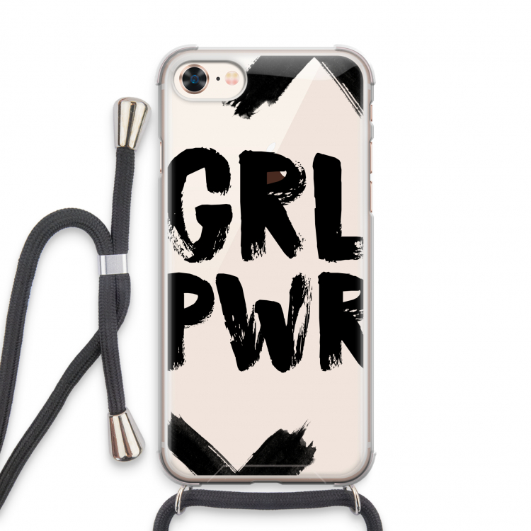 Girl Power #2: iPhone 8 Transparant Hoesje met koord