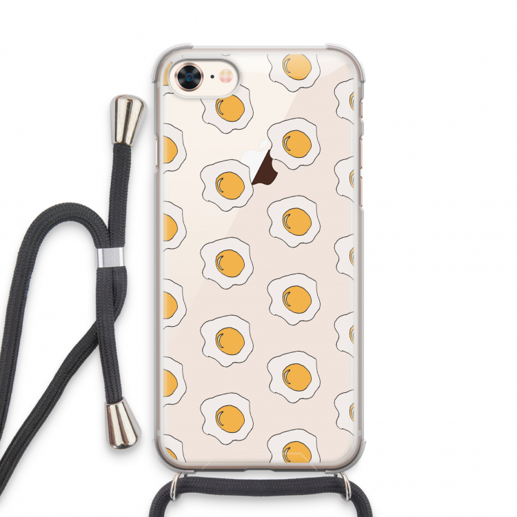 Bacon to my eggs #1: iPhone 8 Transparant Hoesje met koord