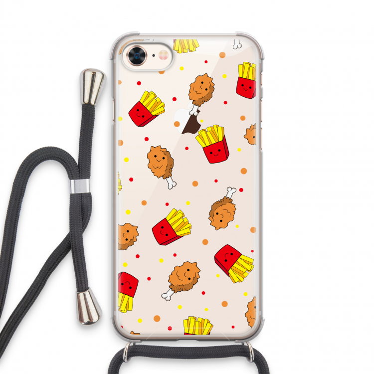 Chicken 'n Fries: iPhone 8 Transparant Hoesje met koord