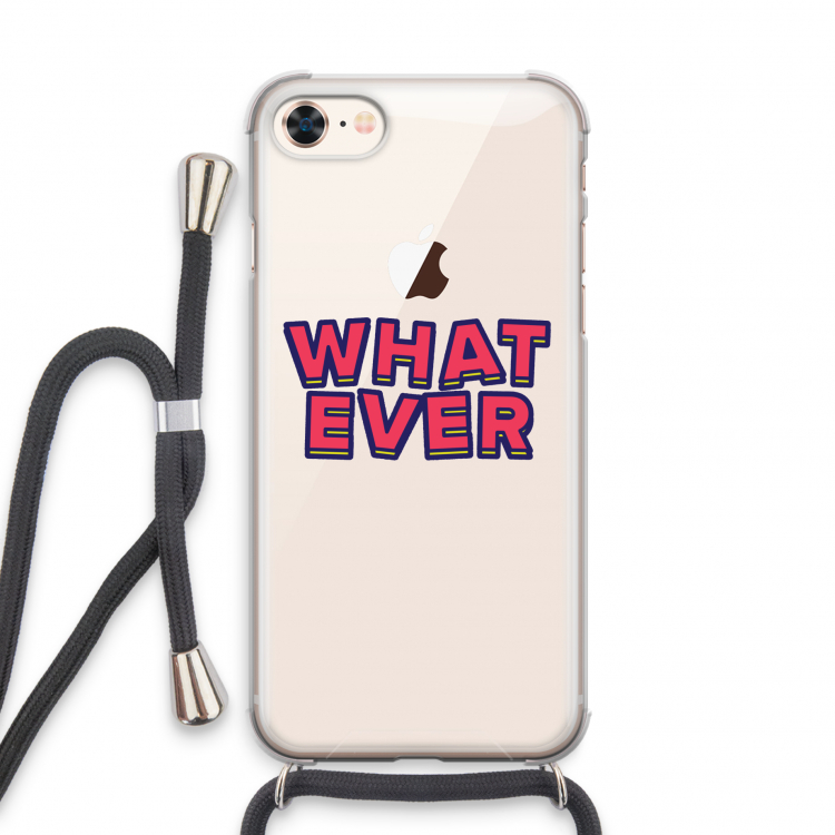 Whatever: iPhone 8 Transparant Hoesje met koord