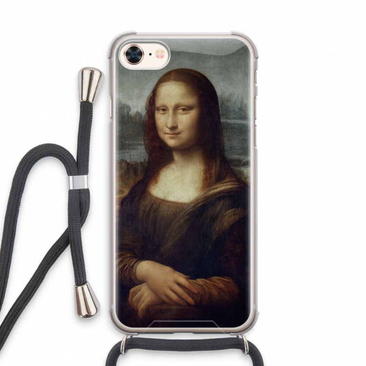 Mona Lisa: iPhone 8 Transparant Hoesje met koord