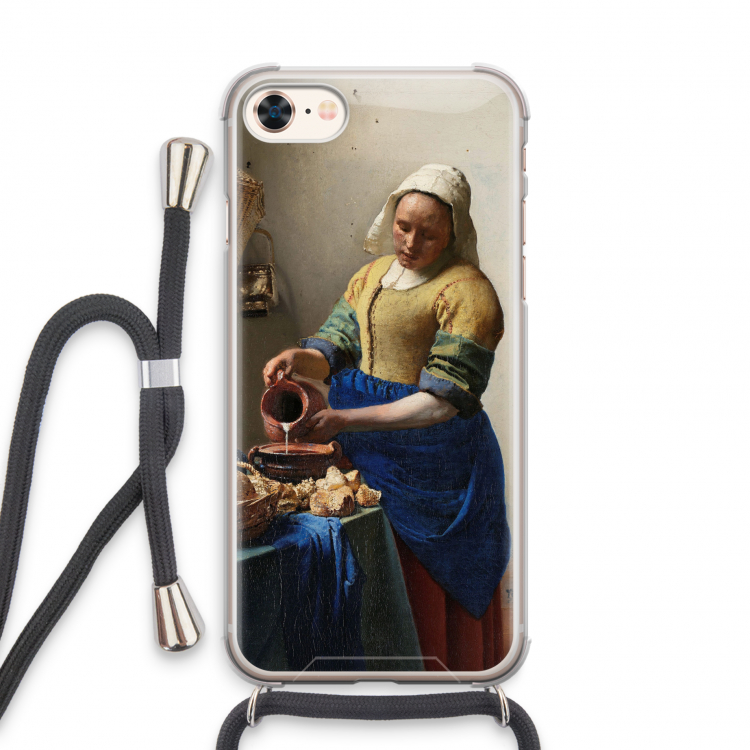 The Milkmaid: iPhone 8 Transparant Hoesje met koord