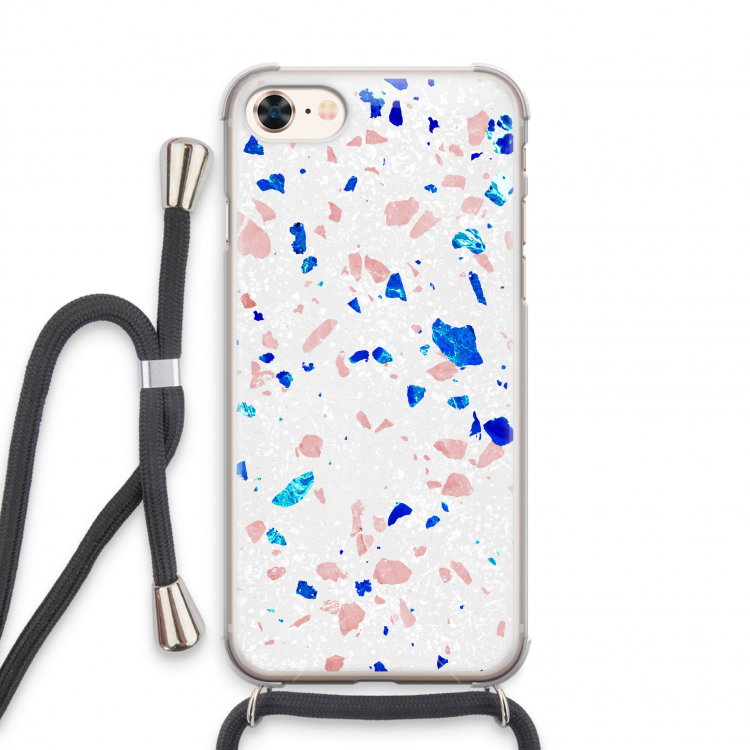 Terrazzo N°6: iPhone 8 Transparant Hoesje met koord