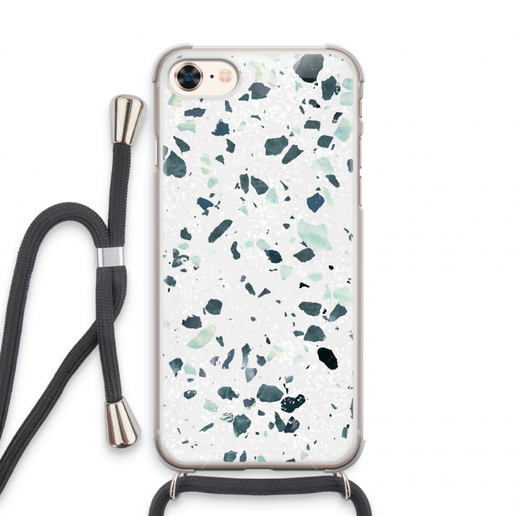 Terrazzo N°2: iPhone 8 Transparant Hoesje met koord