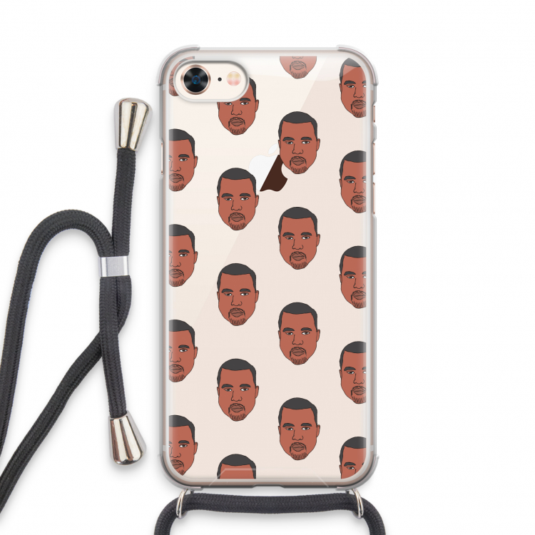 Kanye Call Me?: iPhone 8 Transparant Hoesje met koord