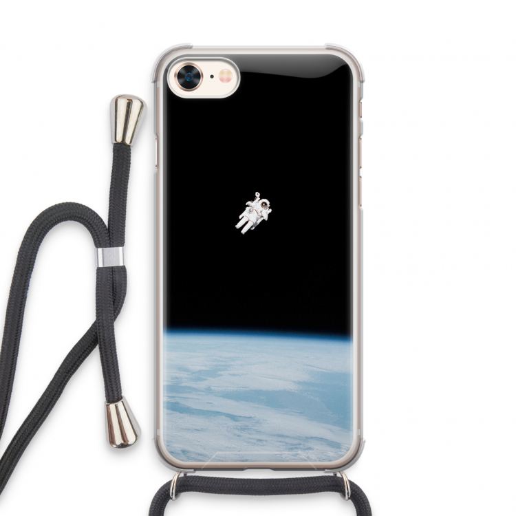 Alone in Space: iPhone 8 Transparant Hoesje met koord
