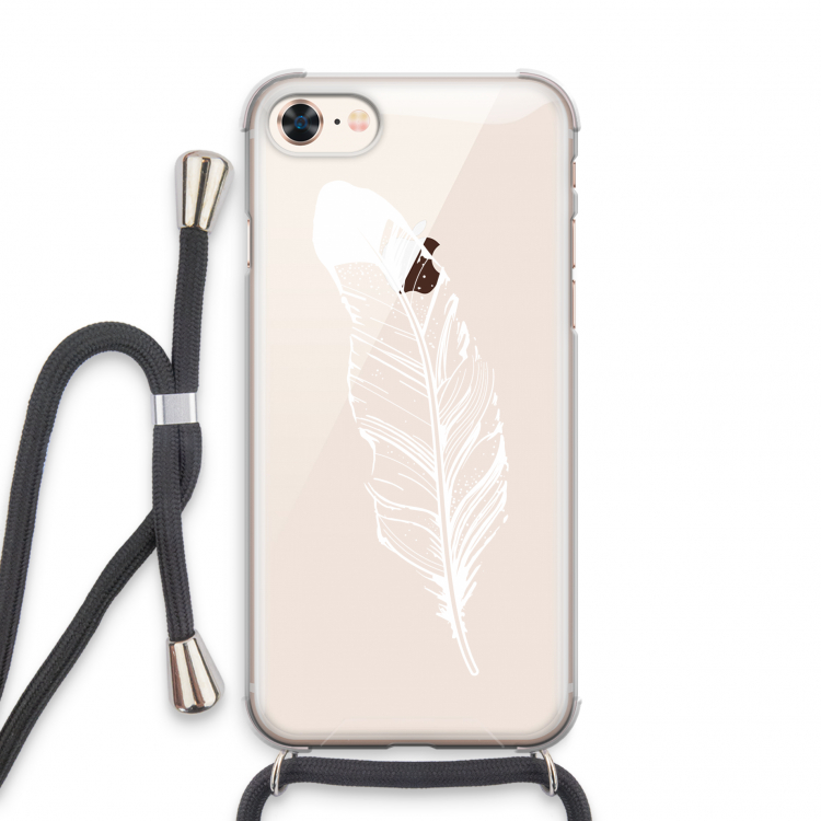 Pluim: iPhone 8 Transparant Hoesje met koord