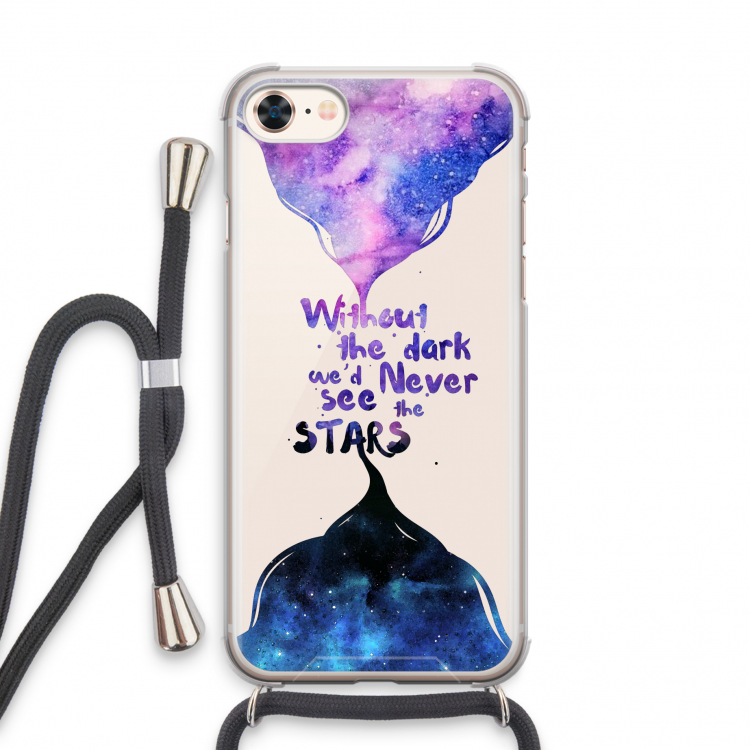 Stars quote: iPhone 8 Transparant Hoesje met koord