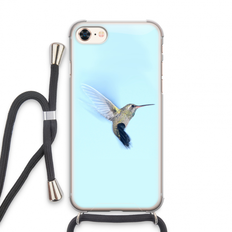 Kolibri: iPhone 8 Transparant Hoesje met koord