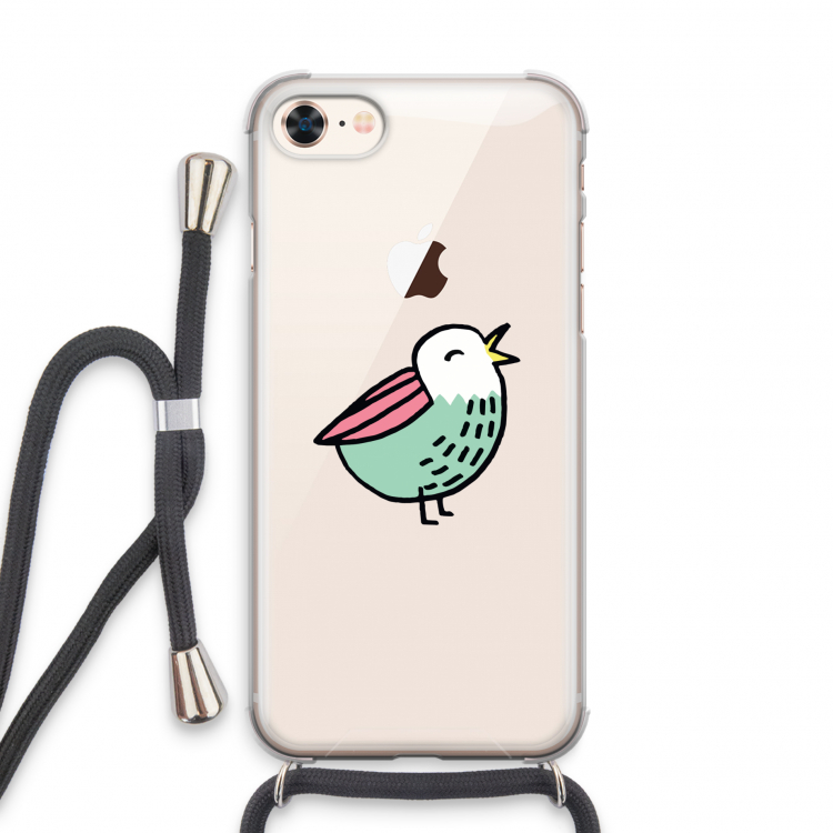 Birdy: iPhone 8 Transparant Hoesje met koord