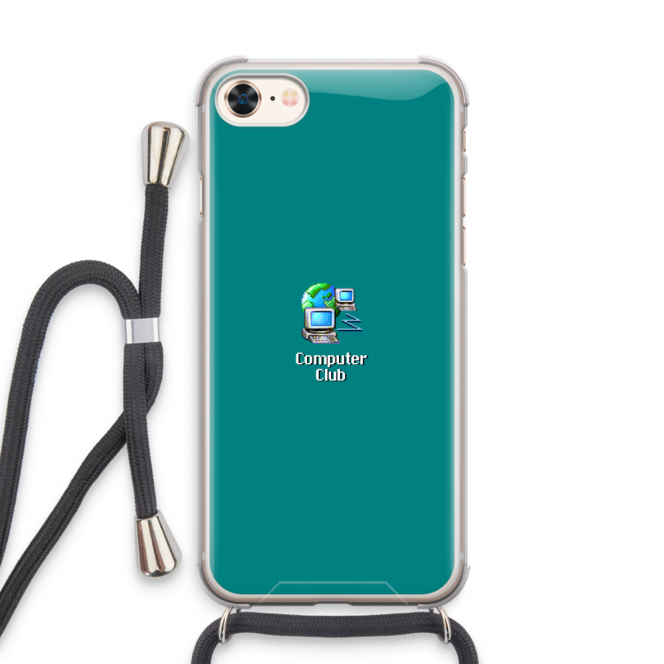 Win98: iPhone 8 Transparant Hoesje met koord