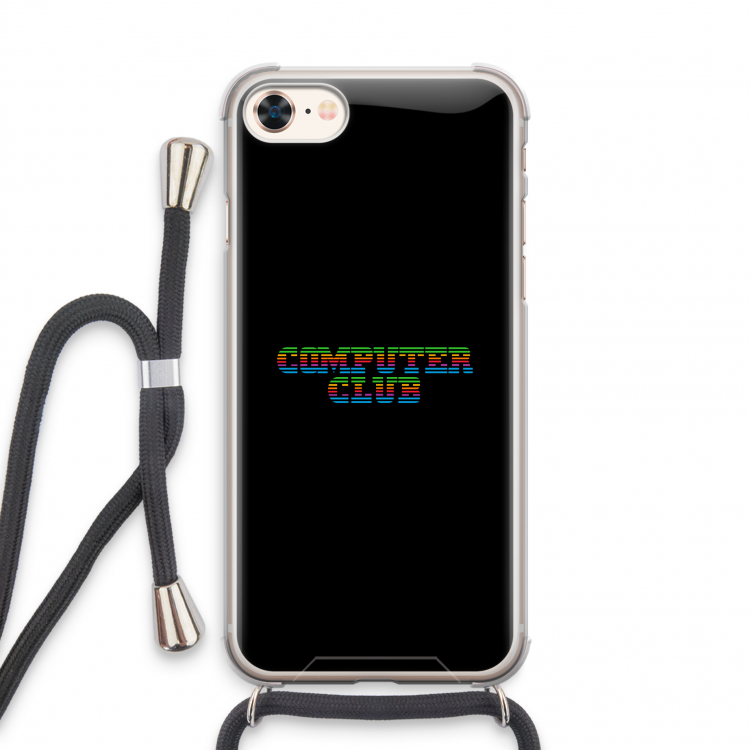 Retro: iPhone 8 Transparant Hoesje met koord