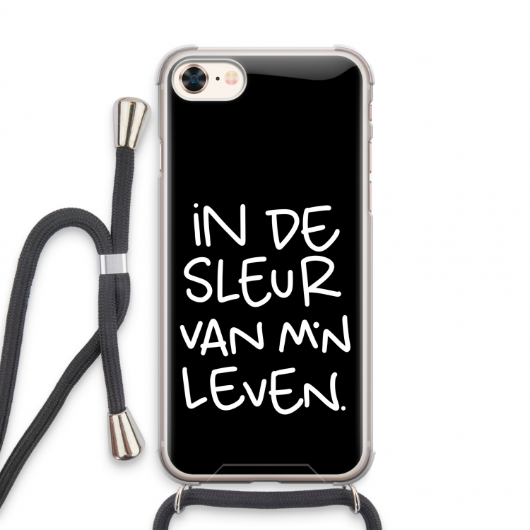 De Sleur: iPhone 8 Transparant Hoesje met koord