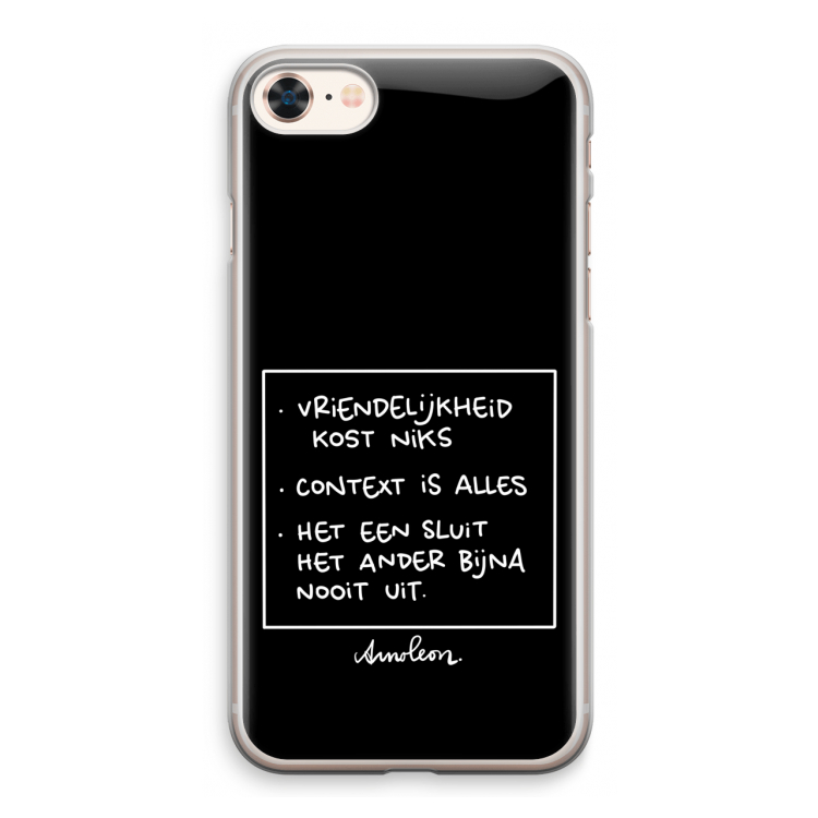 Mijn Motto's: iPhone 8 Transparant Hoesje