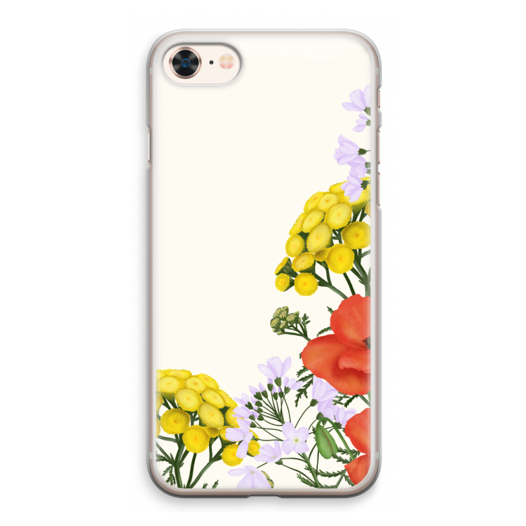 Wilde bloemen: iPhone 8 Transparant Hoesje