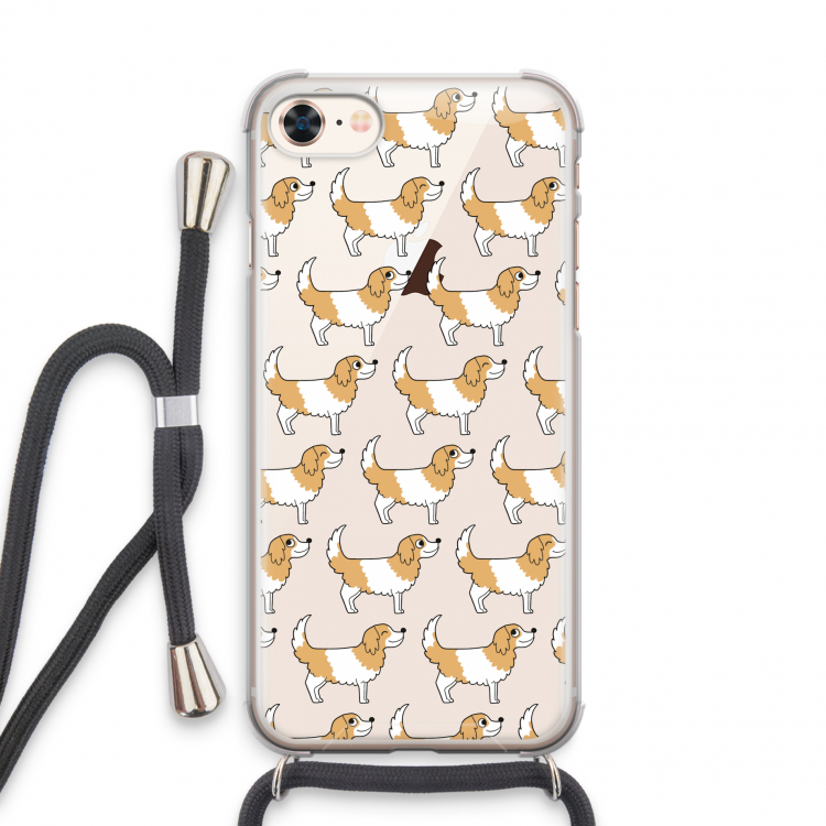 Doggy: iPhone 8 Transparant Hoesje met koord