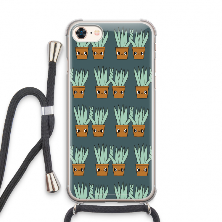 Sansevieria: iPhone 8 Transparant Hoesje met koord