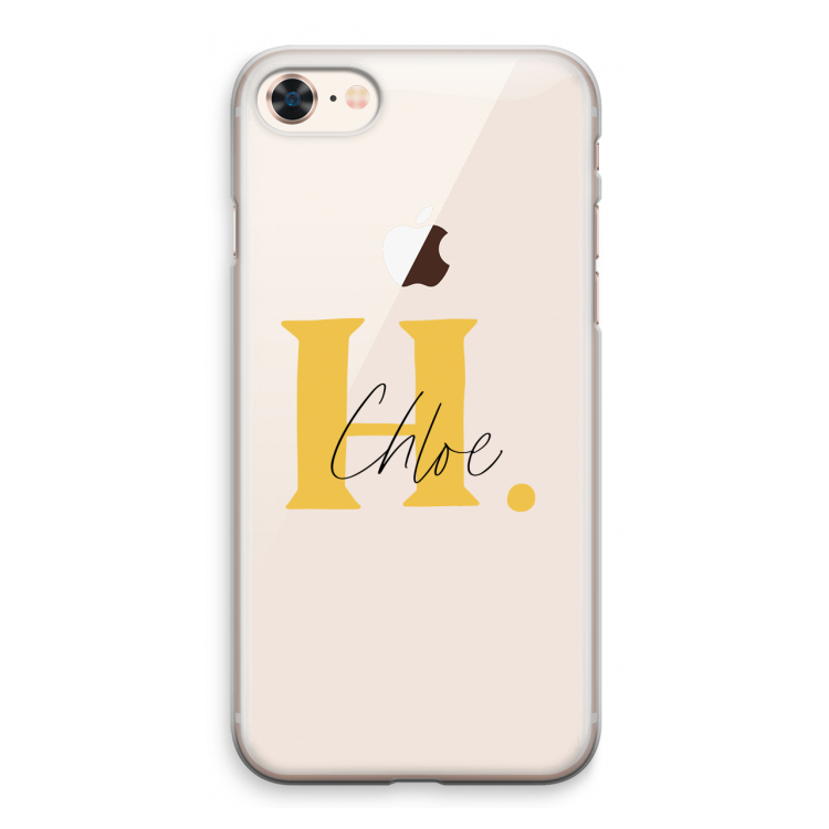 Amber Script: iPhone 8 Transparant Hoesje