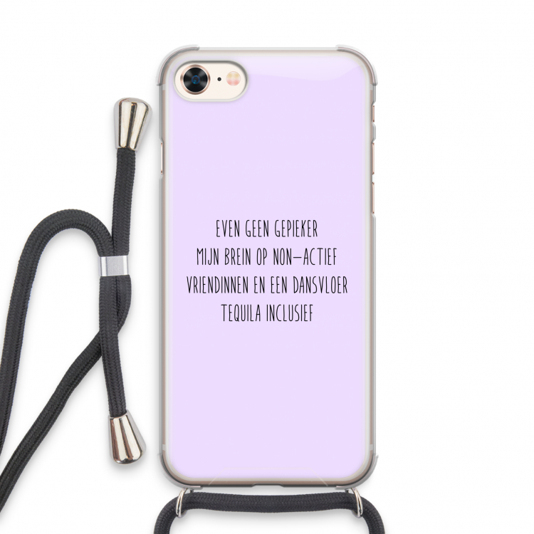 Tequila: iPhone 8 Transparant Hoesje met koord