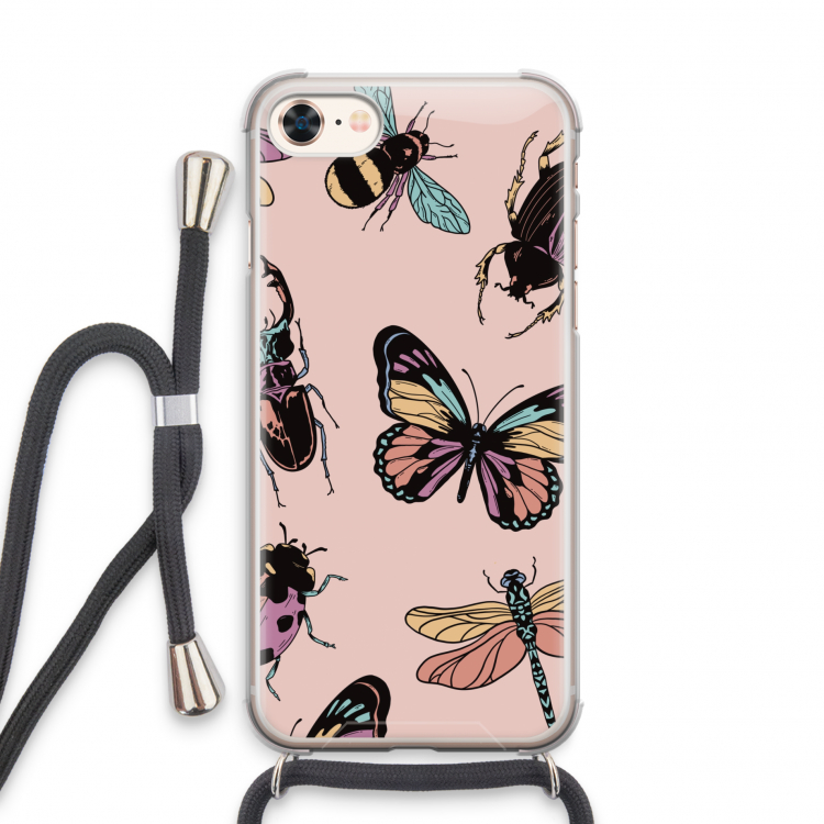 Tiny Bugs: iPhone 8 Transparant Hoesje met koord
