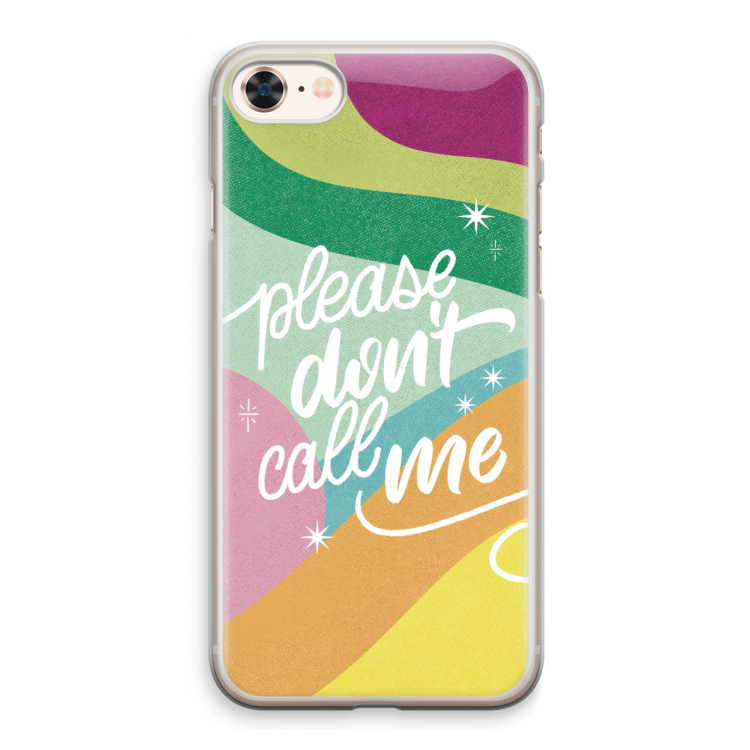 Don't call: iPhone 8 Transparant Hoesje
