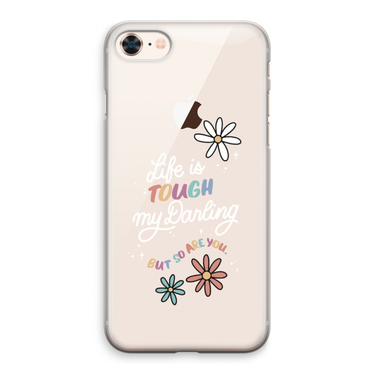 Tough Life: iPhone 8 Transparant Hoesje