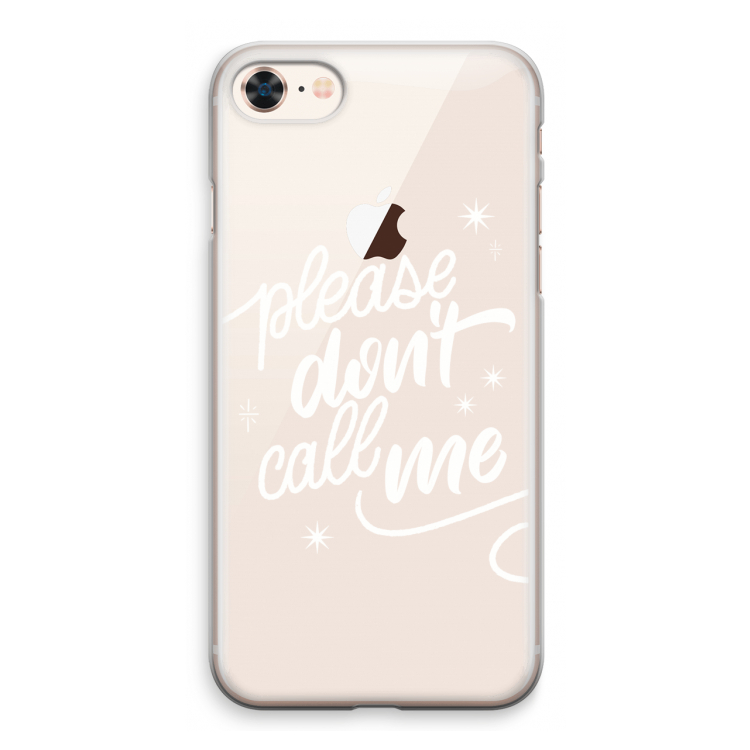 Don't call: iPhone 8 Transparant Hoesje