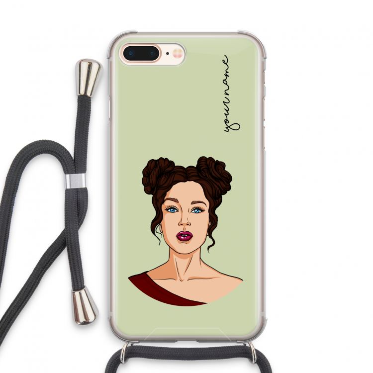 Pop-Art Creator: iPhone 8 Plus Transparant Hoesje met koord