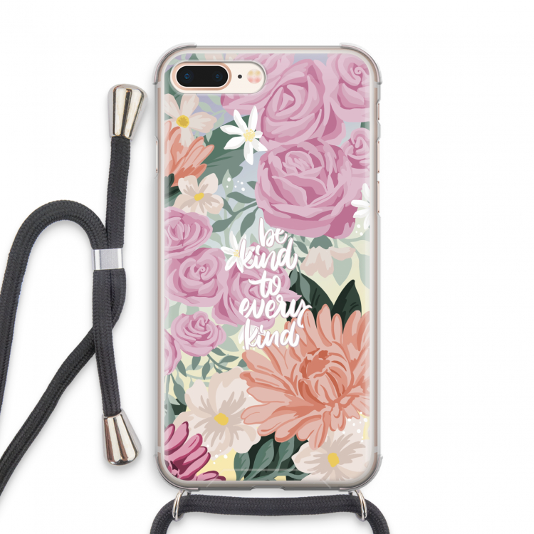 Kindness matters: iPhone 8 Plus Transparant Hoesje met koord