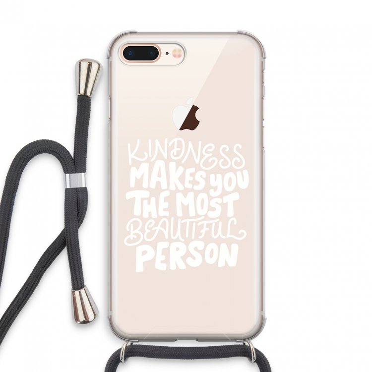 The prettiest: iPhone 8 Plus Transparant Hoesje met koord