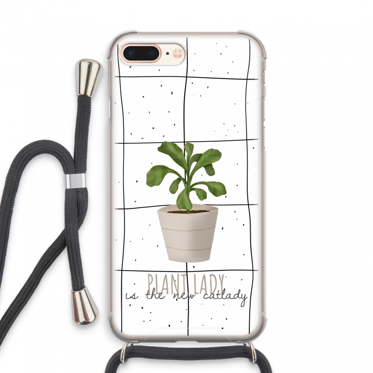 Kamerplant op vensterruit: iPhone 8 Plus Transparant Hoesje met koord