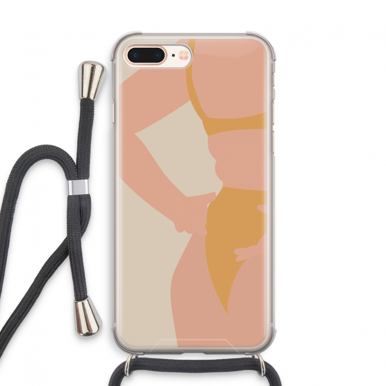 Bikini body: iPhone 8 Plus Transparant Hoesje met koord
