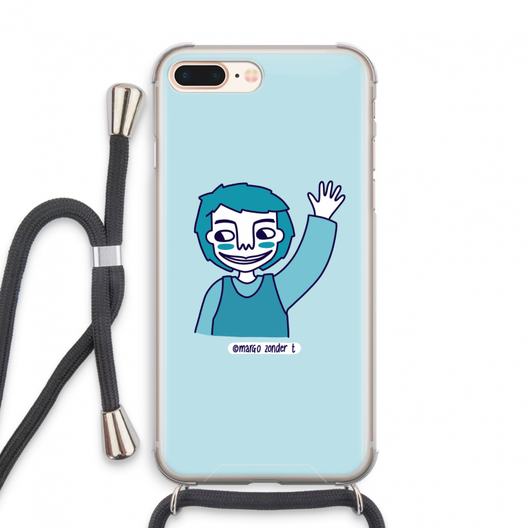 Zwaai: iPhone 8 Plus Transparant Hoesje met koord