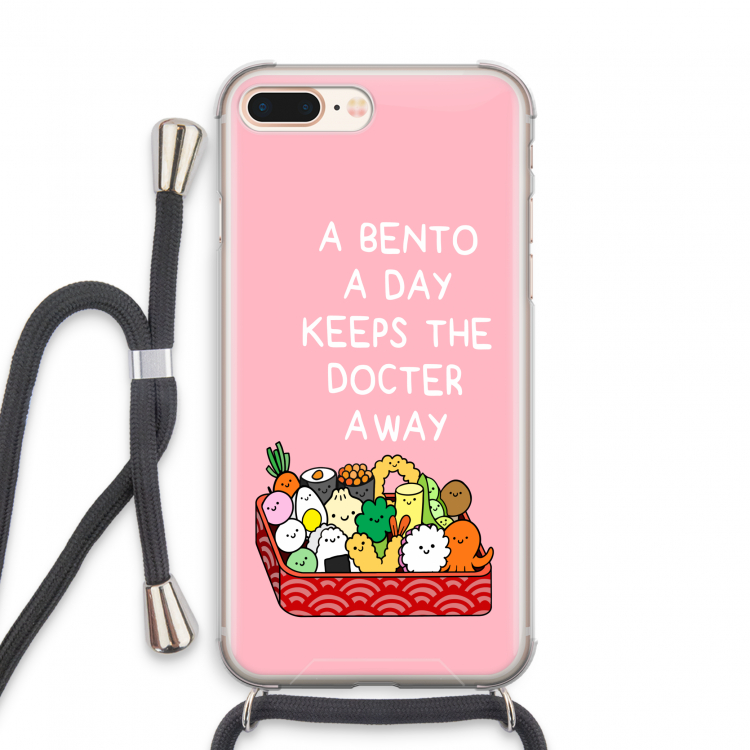 Bento a day: iPhone 8 Plus Transparant Hoesje met koord