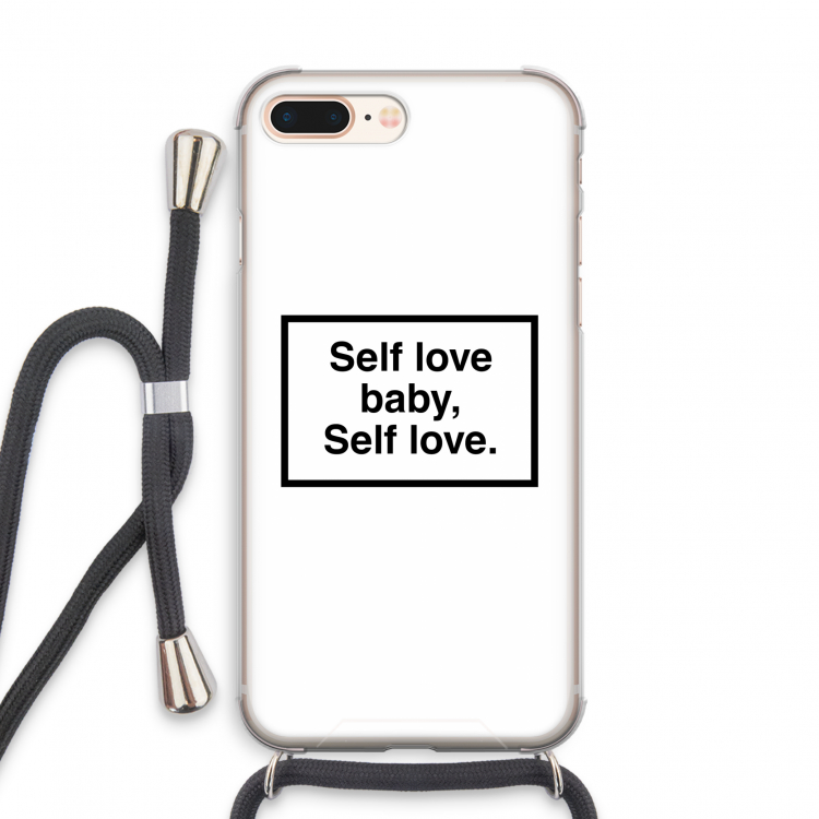 Self love: iPhone 8 Plus Transparant Hoesje met koord