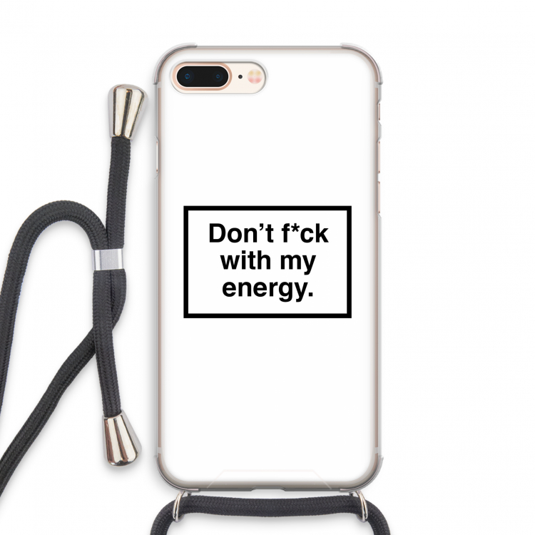 My energy: iPhone 8 Plus Transparant Hoesje met koord