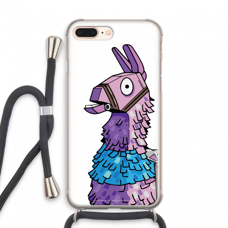 Lama: iPhone 8 Plus Transparant Hoesje met koord