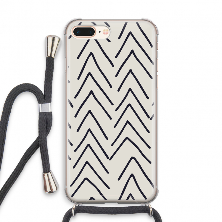 Marrakech Arrows: iPhone 8 Plus Transparant Hoesje met koord