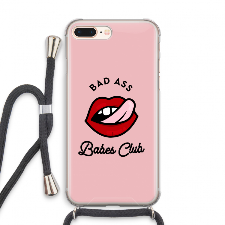 Badass Babes Club: iPhone 8 Plus Transparant Hoesje met koord