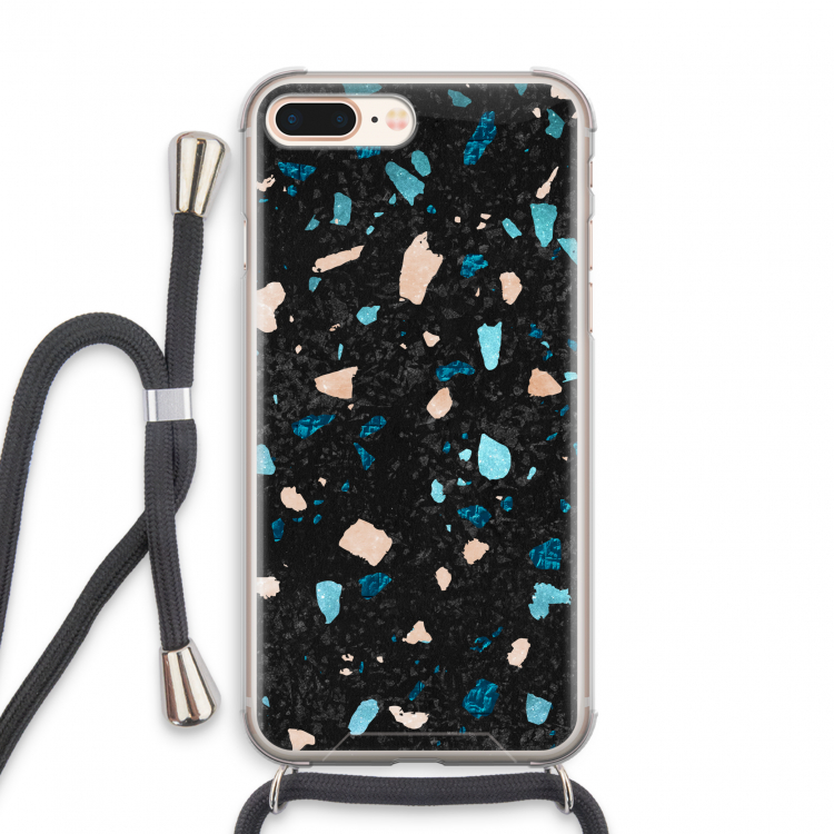 Terrazzo N°11: iPhone 8 Plus Transparant Hoesje met koord
